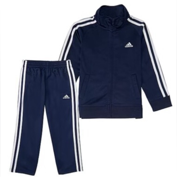 Adidas Dark Blue Tracksuit With White Accents -24 Months